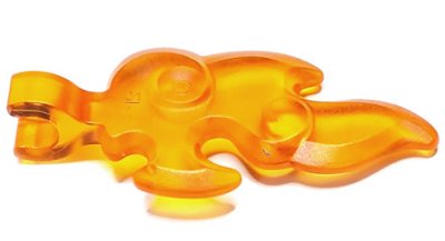 LEGO part Wave Rounded Straight Small with Clip End (Flame) (80519)