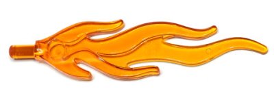 LEGO part Wave Rounded Straight Large with Bar End (Flame) (85959)