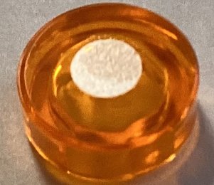LEGO part Tile, Round 1 x 1 with Silver Dot Pattern (98138pb440)