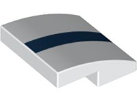 LEGO part Schräge, Curva 2 x 2 x 2/3 con Motivo Striscia Blu Scuro 15068pb164