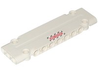 LEGO part Technic, Panel Plate 3 x 11 x 1 with Black and White Danger Stripes and Red Sign with 'NO STEP' Pattern (Sticker) - Set 42025 15458pb001
