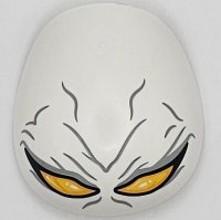 LEGO part Large Figure Armor, Round, Smooth with Large Bright Light Orange Eyes and Dark Bluish Gray Wrinkles Pattern 21560pb16