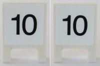 LEGO part Bandiera 2 x 2 Square con Numero Nero Verticale 10 su Sfondo Bianco Pattern su Entrambi i Lati (Adesivi) - Set 75955 2335pb197