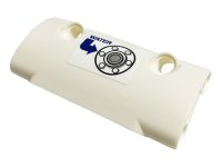 LEGO part Technic, Panel Curved 7 x 3 with 2 Pin Holes through Panel Surface with Tank Filler Cap, Blue 'WATER' and Arrow Pattern (Sticker) - Set 42112 24119pb013
