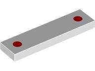 LEGO part Tile 1 x 4 with 2 Red Dots Pattern (BrickHeadz Queen Amidala Cheeks) 2431pb0879