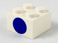LEGO part Mattone 2 x 2 con Pattern Punto Blu su Un Lato 3003px9