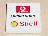 LEGO part Piastrella 2 x 2 con Modello Loghi Vodafone, Bridgestone e Shell (Adesivo) - Set 8362 / 8375 3068pb0145