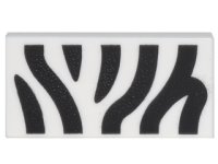 LEGO part Piastrella 1 x 2 con Motivo Strisce di Zebra 3069pb0534