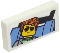 LEGO part Piastrella 1 x 2 with Cool Customer Photo Pattern (Adesivo) - Set 10261 3069pb0645