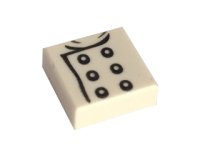 LEGO part Piastrella 1 x 1 con Motivo Giacca da Chef 3070pb095