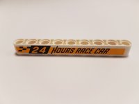 LEGO part Technic, Liftarm Thick 1 x 9 with '24 HOURS RACE CAR' Pattern (Sticker) - Set 42039 40490pb046