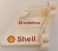 LEGO part Technic, Panel Fairing #23 Large Short, Small Hole, Side B with Shell and Vodafone Logo Pattern (Stickers) - Set 8674 44353pb25
