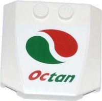 LEGO part Wedge 4 x 4 x 2/3 Triple Curved with Octan Logo Pattern (Sticker) - Set 60053 45677pb075