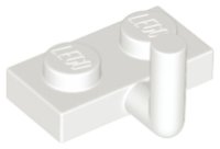 LEGO part Plate, Modified 1 x 2 with Bar Arm Up (Horizontal Arm 5mm) 4623b