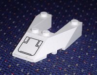 LEGO part Wedge 6 x 4 Cutout with Stud Notches with Panel Pattern (Sticker) - Set 7700 6153bpb01