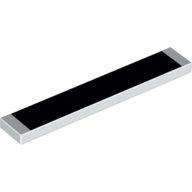 LEGO part Tile 1 x 6 with Black Rectangle Pattern 6636pb209