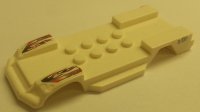 LEGO part Vehicle, Base 4 x 10 with Headlights and Side Sills with Flames and 'V8' Pattern (Stickers) - Gear McDR2 / McDR5US 85756pb01
