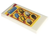 LEGO part Tile 2 x 4 with 'Menu' and Ice Creams Pattern (Sticker) - Set 60253 87079pb0710