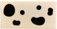LEGO part Tile 2 x 4 with 6 Black Dalmatian Spots Pattern 87079pb1506