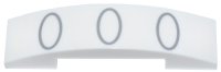 LEGO part Slope, Curved 4 x 1 x 2/3 Double with 3 Light Bluish Gray Ovals Pattern (Super Mario Glove) 93273pb226