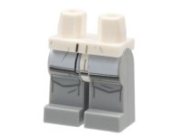 LEGO part Hips and Light Bluish Gray Legs with SW White Jacket Hem and Dark Bluish Gray Large Pockets Outline Pattern 970c86pb39