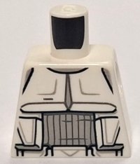 LEGO part Torso SW Detailed Armor Hoth Scout Trooper Light Bluish Gray Lines, Narrow Belt Pattern 973pb4505