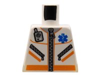 LEGO part Torso Hospital EMT Star of Life, Zipper, Zippered Pockets, Radio Pattern 973px500