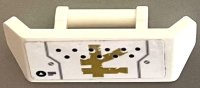LEGO part Vehicle, Spoiler with Bar Handle with Black Dots, Light Bluish Gray Bent Lines and Screws and Gold Ninjago Logogram Letter L Pattern (Sticker) - Set 70676 98834pb39