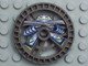 LEGO part Technic, Disk 5 x 5 - RoboRider Talisman Wheel, Ninja Mold with Robot Pattern 32349pb01