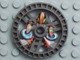 LEGO part Technic, Disk 5 x 5 - RoboRider Talisman Wheel, Twin Saw Mold with Robot Pattern 32350pb01