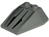 LEGO onderdeel Wedge 4 x 4 Triple without Stud Notches with Black Lines Pattern 6069px3