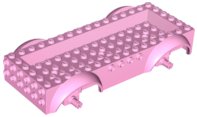 LEGO part Vehículo, Base 8 x 16 x 2 1/2 con Guardabarros Levantados, 4 x 14 Centro Embutido con 3 Orificios, y Soportes de Ruedas (Mismo Color) 18923c00