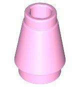 LEGO part Cone 1 x 1 with Top Groove 4589b