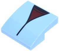LEGO part Slope, Curved 2 x 2 x 2/3 with Jacket over Dark Red Shirt and Black Undershirt Pattern (HP Harry Potter Chest) 15068pb604