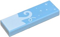 LEGO part Tile 1 x 3 with White Pumpkin Part, Dots and Sparkles Pattern 63864pb292