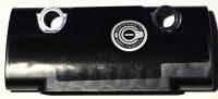 LEGO part Technic, Panel Curved 7 x 3 with 2 Pin Holes through Panel Surface with Silver Fuel Filler Cap Pattern (Sticker) - Set 42111 24119pb028