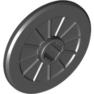 LEGO onderdeel Wiel Rolstoel met Vormgegeven Zwart Hard Rubber Banden Patroon 24314pb01