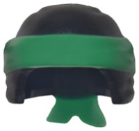 LEGO onderdeel Minifigure, Headgear Ninjago Wrap Type 3 with Molded Green Bandana and Knot Pattern 24496pb07