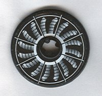 LEGO part Technic, Disk 3 x 3 with Fan Blade Black and White In-Motion Pattern (Sticker) - Set 8653 2723pb023