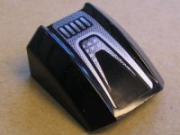 LEGO part Schräge, Gebogen 2 x 2 Lippe mit Schwarz und Silber Muster (Aufkleber) - Set 8132 30602pb047