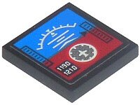 LEGO onderdeel Tile 2 x 2 with Flight Instruments and '1190' and '1210' Pattern (Sticker) - Set 42025 3068pb0692