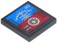 LEGO onderdeel Tile 2 x 2 with Flight Instruments and '1190' and '1210' and 'LKJ' Pattern (Sticker) - Set 42025 3068pb0693