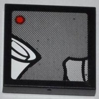LEGO onderdeel Tegel 2 x 2 met J. Jonah Jameson op Scherm Patroon 1 (Sticker) - Set 76005 3068pb0763