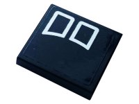 LEGO onderdeel Tile 2 x 2 with White Curved Squares Pattern Model Left Side (Sticker) - Set 42110 3068pb1468L