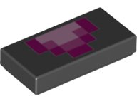 LEGO onderdeel Tile 1 x 2 with Pixelated Pink and Magenta Tongue Pattern (Minecraft Dragon) 3069pb0701
