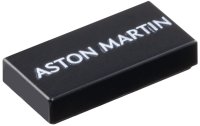 LEGO onderdeel Tile 1 x 2 with White 'ASTON MARTIN' Pattern 3069pb1366