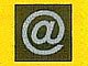 LEGO onderdeel Tile 1 x 1 with Silver At Sign (@) Pattern 3070pb072