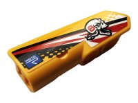 LEGO part Technic, Pannello Fairing #22 Molto Piccolo Liscio, Lato A con Teschio, Numero 8 e 'MOTOR' Motivo (Adesivo) - Set 42101 11947pb041