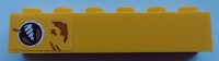 LEGO part Brick 1 x 6 with Drill and Rust Pattern (Sticker) - Set 70423 3009pb238