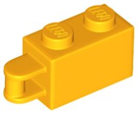 LEGO part Brick, Modified 1 x 2 with Bar Handle on End - Bar Flush with Edge 34816